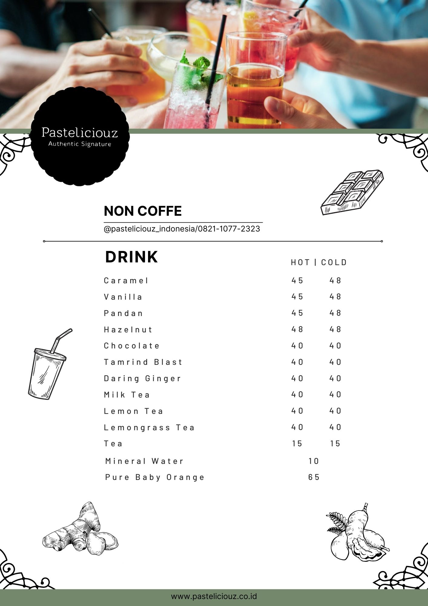 menu coffee